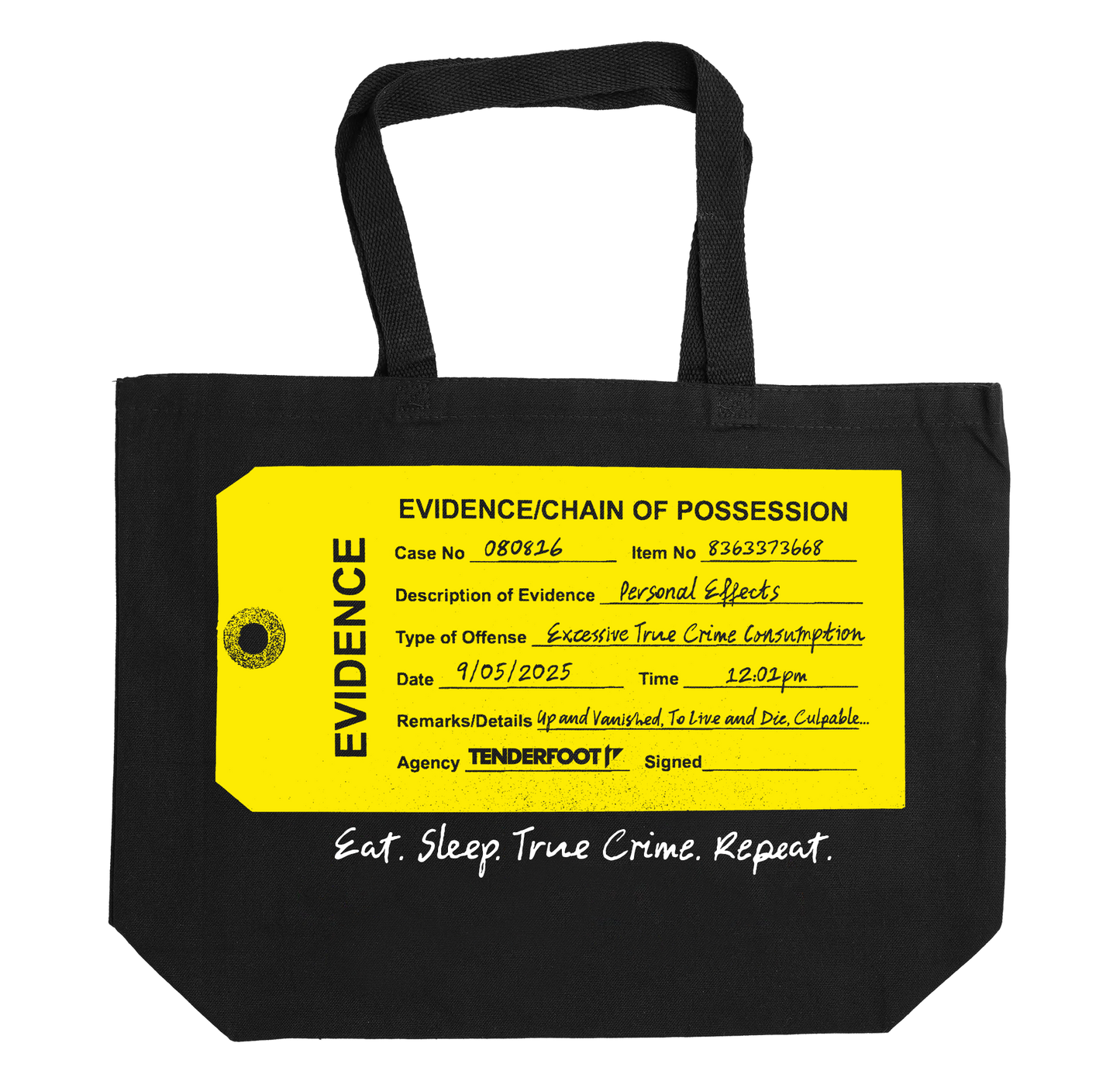 EVIDENCE TAG TOTE